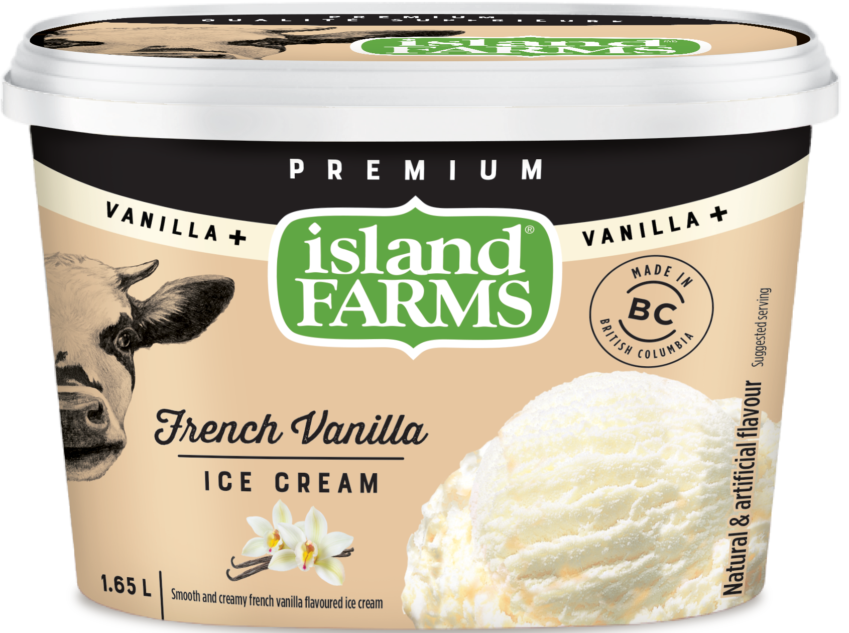Vanilla Plus French Vanilla Ice Cream Island Farms